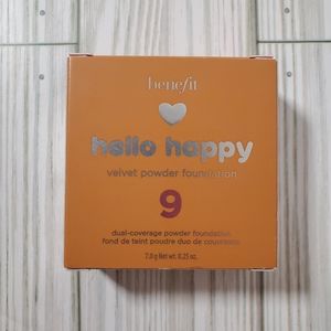 Benefit Hello Happy Velvet Powder Foundation Shade 9  New in Box